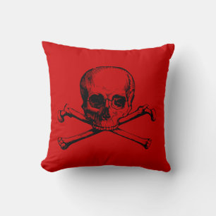 Anpassade Vintage Skull Kudde