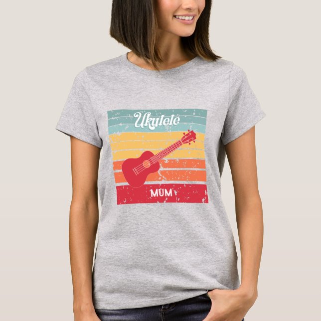 Anpassade Vintage stil Ukulele t-shirt (Framsida)