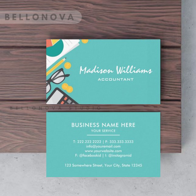Anpassade Vit ljusblå Professionell Visitkort (Customizable White Bright Blue Professional Business Card)