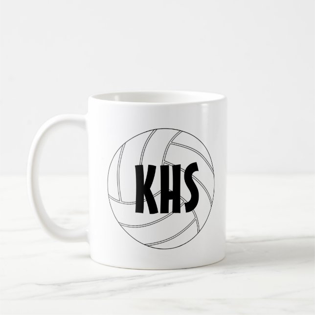 Anpassade Volleyball Coffee Mugg (Vänster)