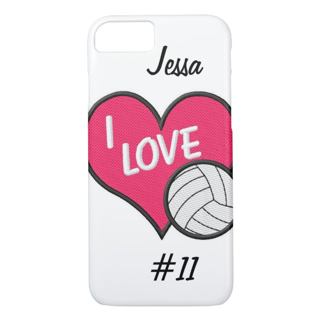 ANPASSADE Volleyball iPhone 7 FODRAL Case-Mate iPhone Skal (Baksida)