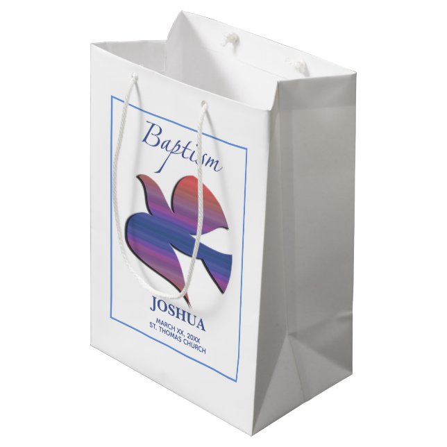 Anpassade, Vuxen Baptism Dove (Framsidan Vinklad)