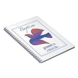Anpassade, Vuxen Baptism Dove Anteckningsbok Med Spiral
