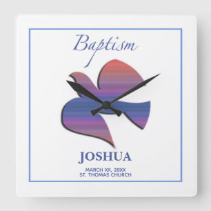 Anpassade, Vuxen Baptism Dove Fyrkantig Klocka