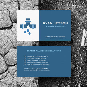 Anpassade VVS Vattenledningsläckage Reparationstjä Visitkort