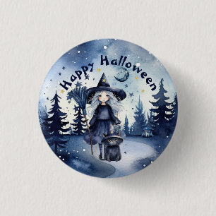 Anpassade Watercolor Halloween-knapp Knapp