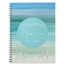 Anpassade Watercolor Starfish Guestbook Anteckningsbok