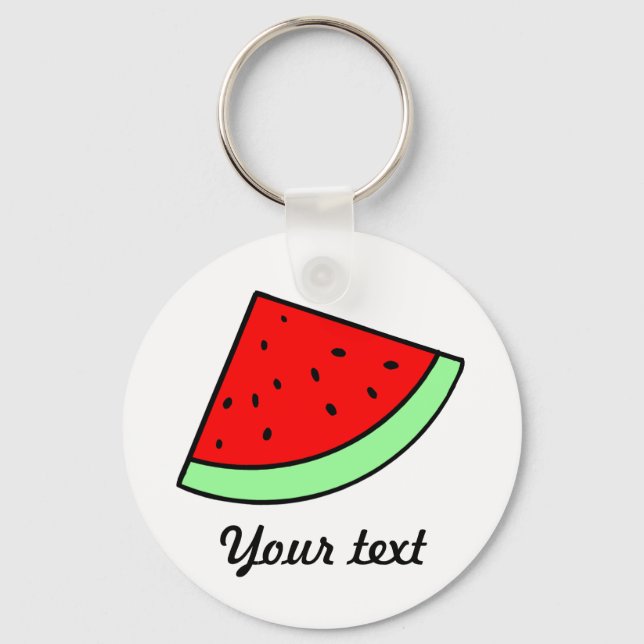 Anpassade Watermelon Keychain (LJUS) Nyckelring (Framsida)