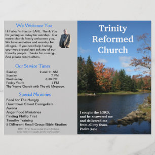 Anpassade Weekly Church Bulletin (endast utanför)