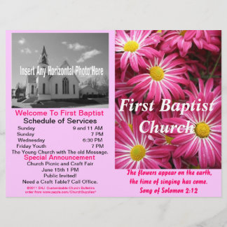 Anpassade Weekly Church Bulletin (endast utanför)