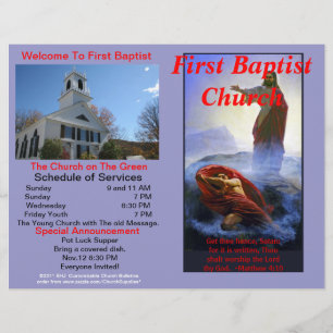 Anpassade Weekly Church Bulletin - endast utanför