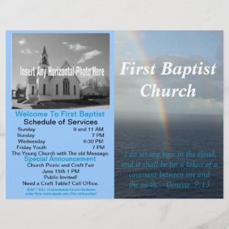 Anpassade Weekly Church Bulletin (Inside Blank)