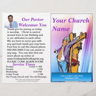 Anpassade Weekly Church Bulletin (Inside Blank)
