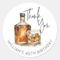 Anpassade Whiskey Flaska Birthday Tack