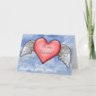 Anpassade Winged Heart Helgkort