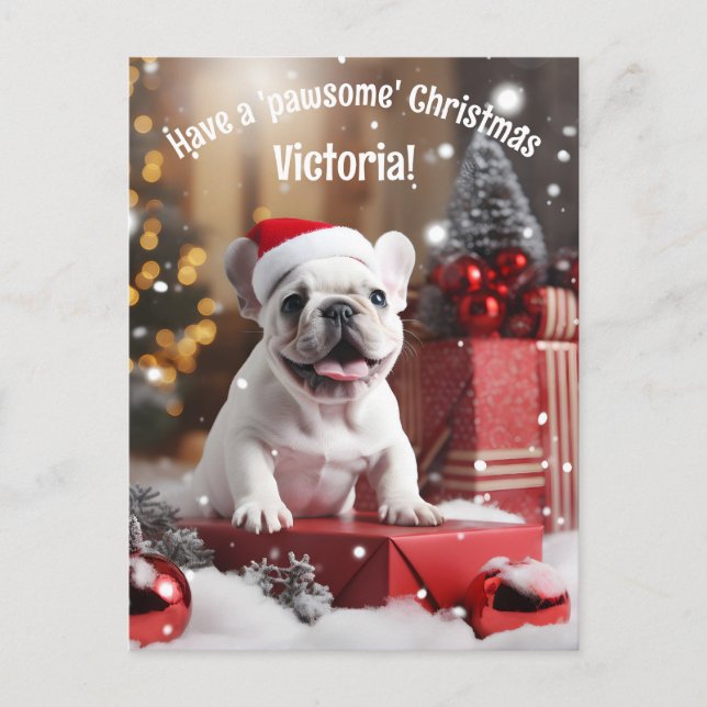 Anpassade Winter Whiskers Wonderland Vykort (Framsida)