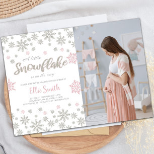 Anpassade Winter Wonderland Baby Shower Inbjudningar
