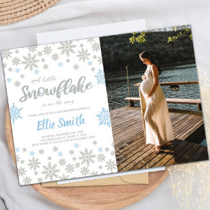 Anpassade Winter Wonderland Baby Shower Inbjudningar