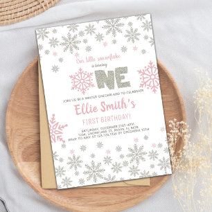 Anpassade Winter Wonderland Party Card Inbjudningar