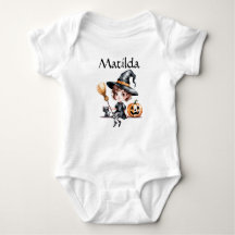 Anpassade Witch Baby Kostym-Halloween-utsmyckning