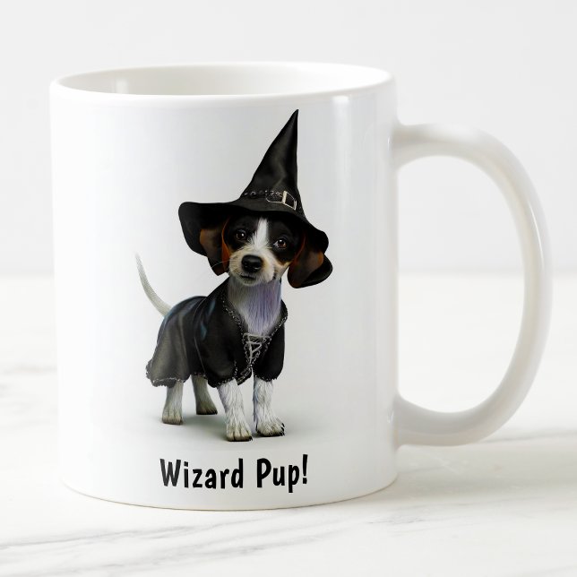 Anpassade Witchy Jack Russell Terrier Valp Kaffemugg (Skapare uppladdad)