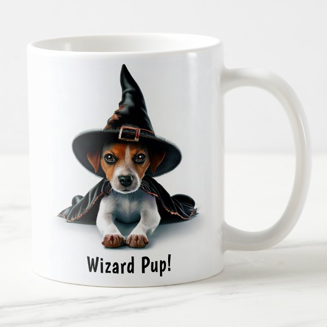 Anpassade Witchy Jack Russell Terrier Valp Kaffemugg (Skapare uppladdad)