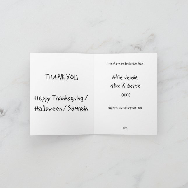 Anpassade Witchy Vibes-mappningskort Helgkort (Inuti)