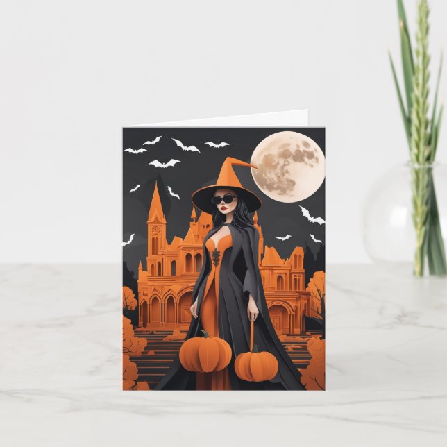 Anpassade Witchy Vibes-mappningskort Helgkort (Framsida)