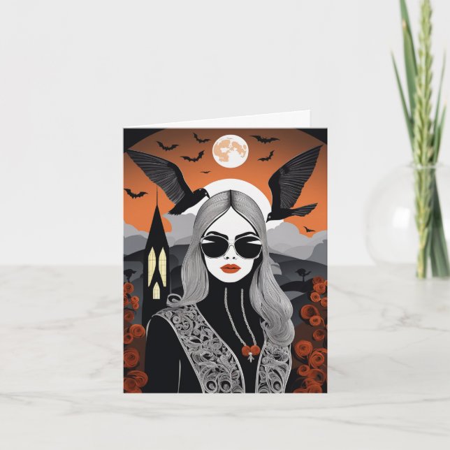 Anpassade Witchy Vibes-mappningskort Helgkort (Framsida)