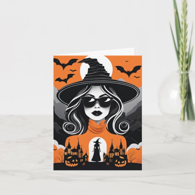 Anpassade Witchy Vibes-mappningskort Helgkort (Framsida)