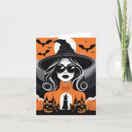 Anpassade Witchy Vibes-mappningskort Helgkort