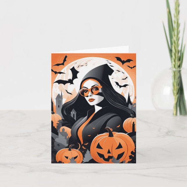 Anpassade Witchy Vibes-mappningskort Helgkort (Framsida)