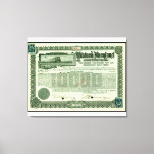 Anpassade WM Järnväg Guld Bond Reproduction Canvastryck