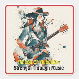 Anpassade Women Abstrakt Art Inspirational Fyrkantigt Klistermärke