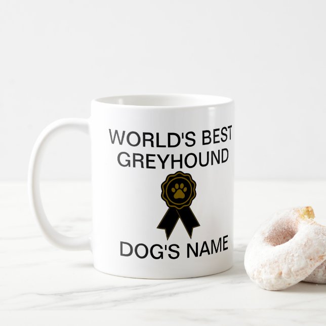 Anpassade World's Best Greyhound Design Kaffemugg (Med munk)