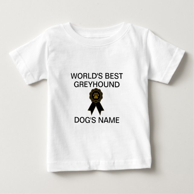 Anpassade World's Best Greyhound Design T Shirt (Framsida)