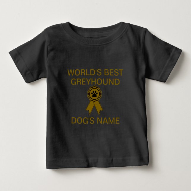 Anpassade World's Best Greyhound Design T Shirt (Framsida)