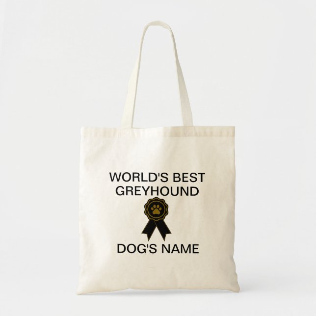 Anpassade World's Best Greyhound Design Tygkasse (Framsidan)