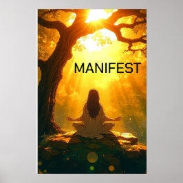 Anpassade Yoga Meditation Pose Poster