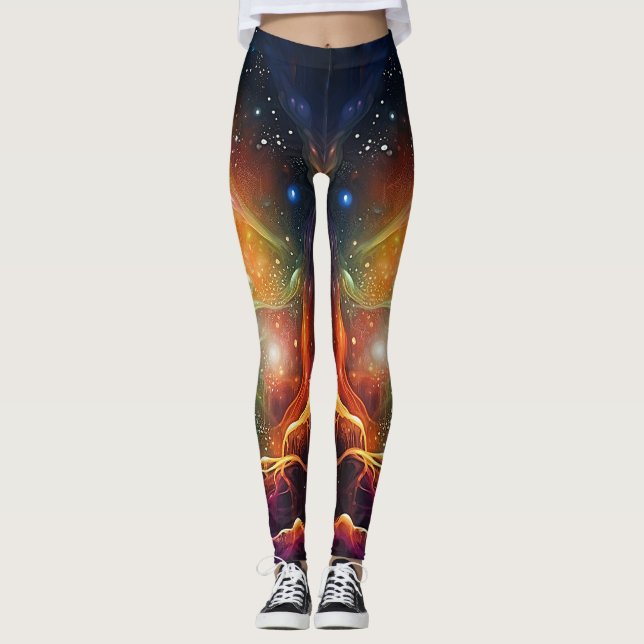 Anpassade yogabukser med chakran leggings (Framsida)