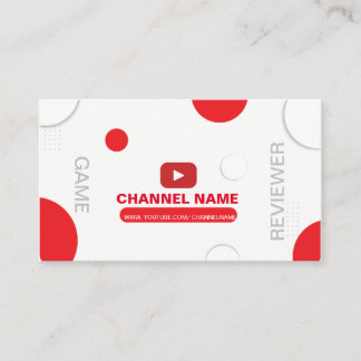 Anpassade YouTuber Business Card-mall Vecto Visitkort