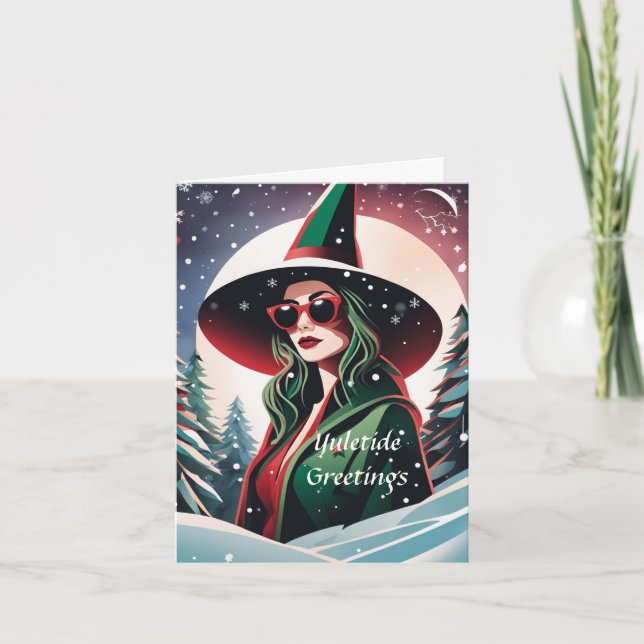 Anpassade Yuletide-julkort Helgkort (Framsida)