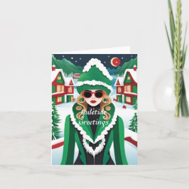 Anpassade Yuletide-julkort Helgkort