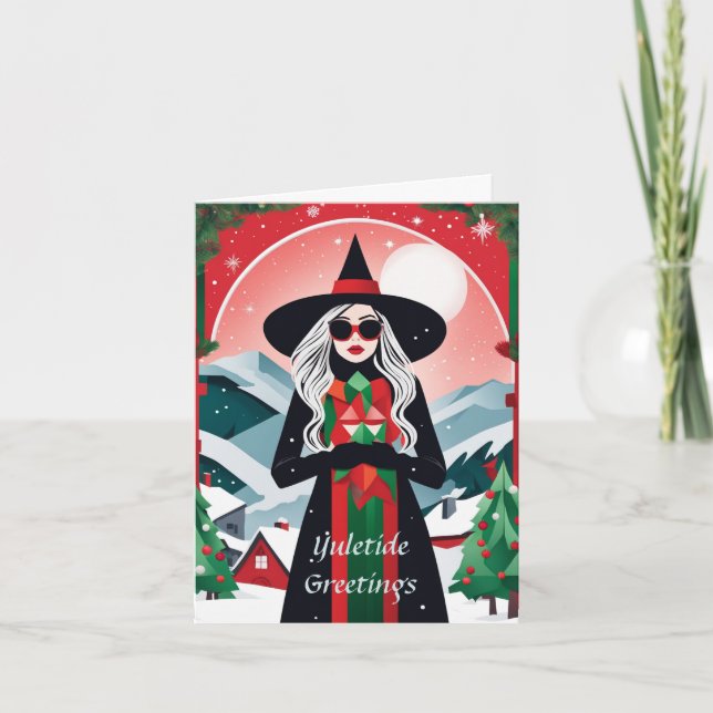 Anpassade Yuletide-julkort Helgkort (Framsida)