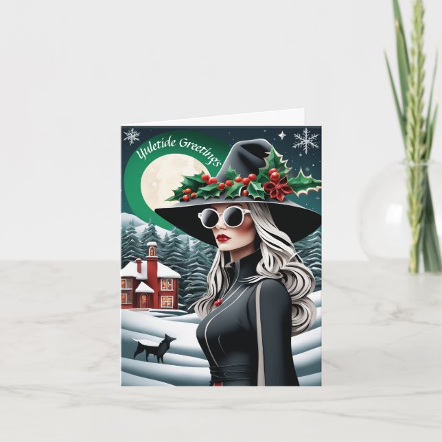 Anpassade Yuletide-julkort Helgkort (Framsida)