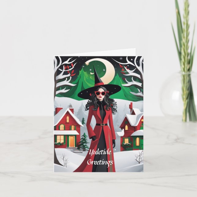 Anpassade Yuletide-julkort Helgkort (Framsida)