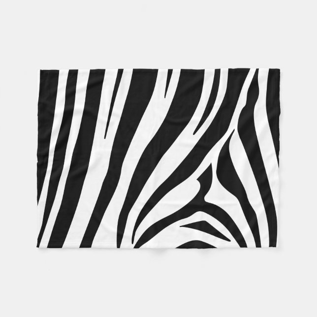 Anpassade zebra tryck fleecefilt (Framsidan (Horisontell))