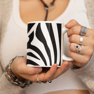 Anpassade zebra tryck kaffemugg