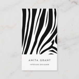 Anpassade zebra tryck visitkort