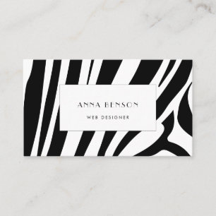 Anpassade zebra tryck visitkort